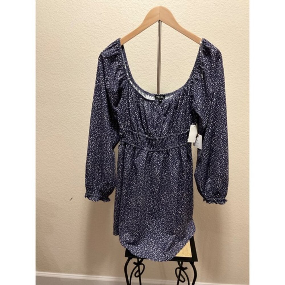 Originality dress  Floral Square Neck Smocked Waist Long‎ sleeve size  m